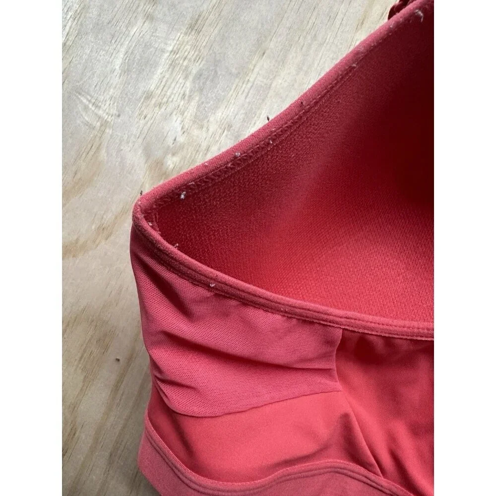Victoria Secret Sports Bra 38DDD‎ Neon Orange Padded Full Coverage Razor Back